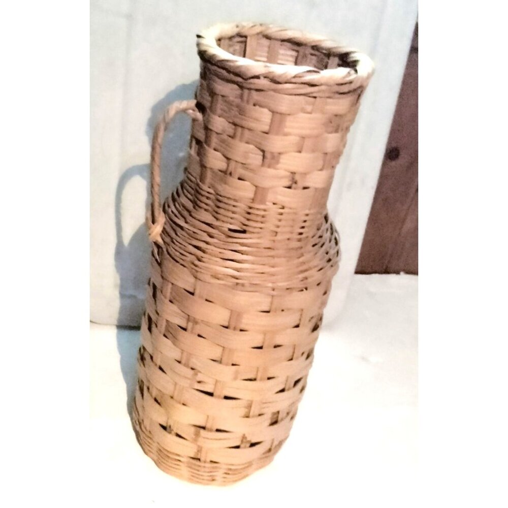 Wicker Basket Floor Vase Umbrella Stand Holder 19 Inch